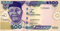 Photograph of Nigeria’s 500 naira note.