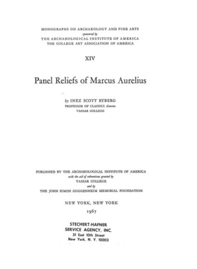 Cover image for Panel reliefs of Marcus Aurelius