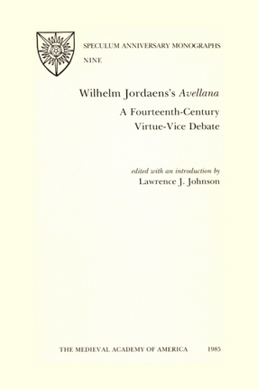 Cover image for Wilhelm Jordaens&#39;s Avellana: a fourteenth-century virtue-vice debate