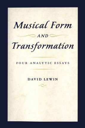 Cover image for Musical form and transformation: four analytic essays