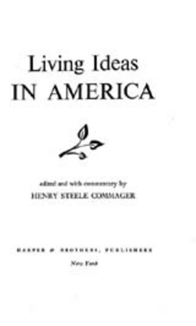 Cover image for Living ideas in America