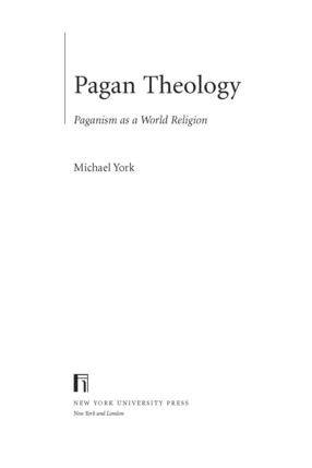 Cover image for Pagan theology: paganism as a world religion