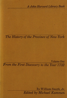 Cover image for The history of the Province of New-York, Vol. 1