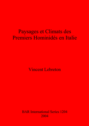 Cover image for Paysages et Climats des Premiers Hominidés en Italie