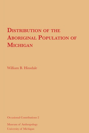 Cover image for Distribution of the Aboriginal Population of Michigan