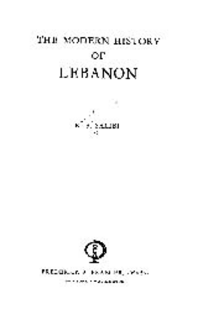 Cover image for The modern history of Lebanon
