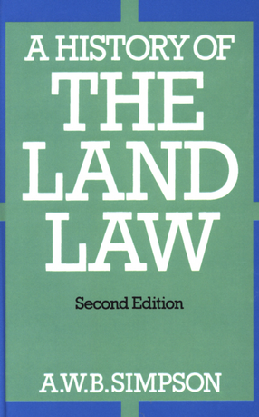 Cover image for A history of the land law