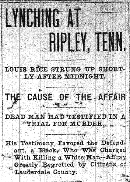 Headline, Memphis Evening Scimitar, March 23, 1900, p. 3.