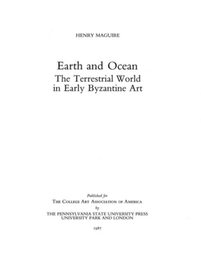 Cover image for Earth and ocean: the terrestrial world in early Byzantine art