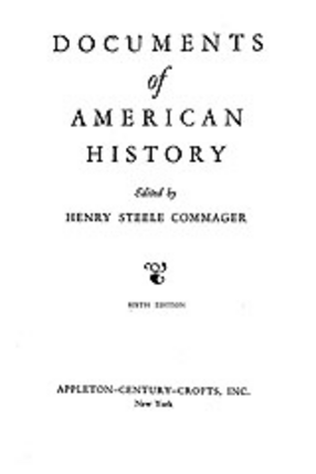 Cover image for Documents of American history