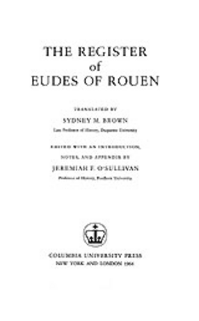 Cover image for The register of Eudes of Rouen