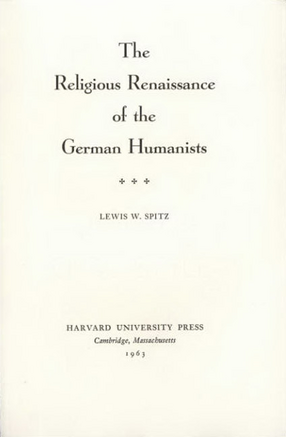 Cover image for The religious Renaissance of the German Humanists