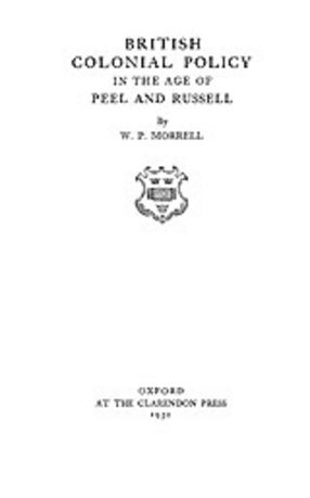 Cover image for British colonial policy in the age of Peel and Russell