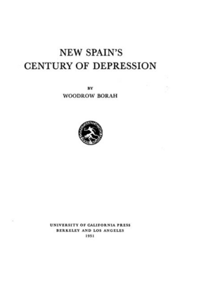 Cover image for New Spain&#39;s century of depression