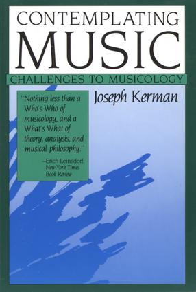 Cover image for Contemplating music: challenges to musicology