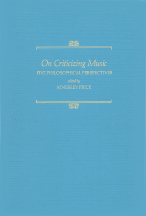 Cover image for On criticizing music: five philosophical perspectives