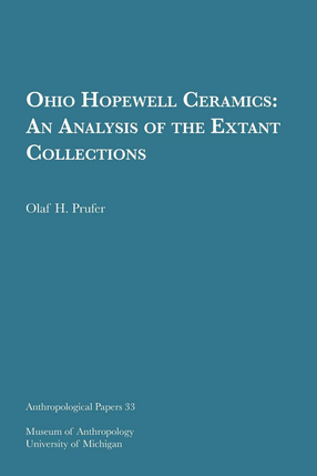 Cover image for Ohio Hopewell Ceramics: An Analysis of the Extant Collections