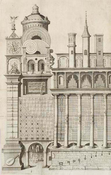 A musical memory palace, from Robert Fludd (1574–1637), Utriusque cosmic maioris scilicet et minoris metaphysica (Oppenhemii: Ære Johan-Theodori de Bry, typis Hieronymi Galleri, 1617–21).
