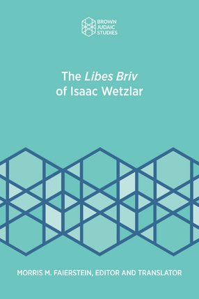 Cover image for The Libes Briv of Isaac Wetzlar
