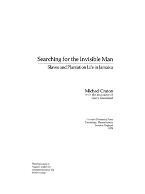 Cover image for Searching for the invisible man: slaves and plantation life in Jamaica