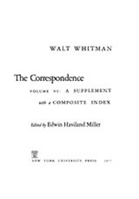 Cover image for The correspondence, Vol. 6