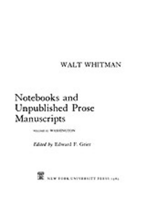 Cover image for Notebooks and unpublished prose manuscripts, Vol. 2