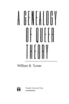 Cover image for A genealogy of queer theory