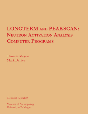 Cover image for LONGTERM and PEAKSCAN: Neutron Activation Analysis Computer Programs