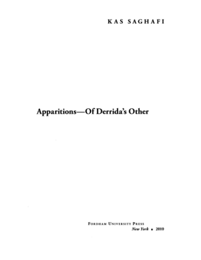 Cover image for Apparitions—of Derrida&#39;s other