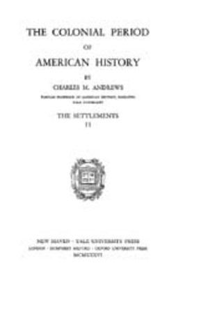 Cover image for The colonial period of American history, Vol. 2