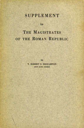 Cover image for The magistrates of the Roman Republic, Vol. 3