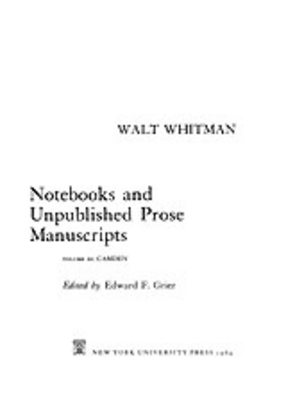 Cover image for Notebooks and unpublished prose manuscripts, Vol. 3