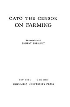 Cover image for Cato, the Censor, on farming