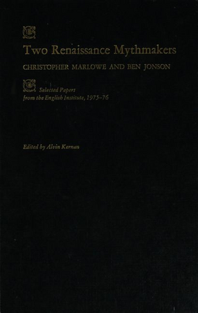 Cover image for Two Renaissance mythmakers: Christopher Marlowe and Ben Jonson