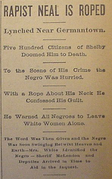 Headline, Memphis Appeal-Avalanche, February 12, 1893, p. 1. Courtesy of the Memphis and Shelby County Room, Memphis Public Library and Information Center.