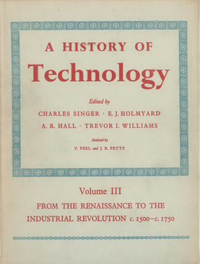 Cover image for A history of technology, Vol. 3