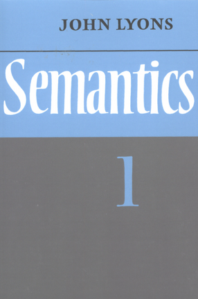 Cover image for Semantics, Vol. 1