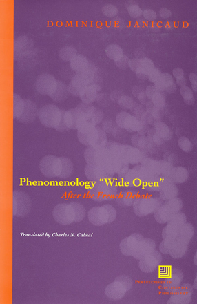 Cover image for Phenomenology &quot;wide open&quot;: after the French debate