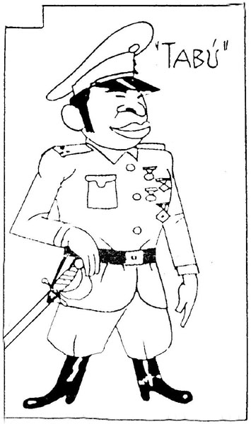 Criticizing Batista could be dangerous business. Bohemia published this political cartoon by an anonymous artist on August 11, 1935. Its caption simply says, “Tabú” (Taboo)