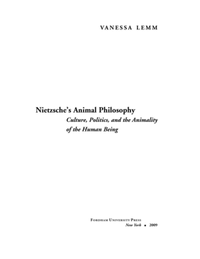 Cover image for Nietzsche&#39;s animal philosophy: culture, politics, and the animality of the human being