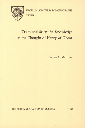 Cover image for Truth and scientific knowledge in the thought of Henry of Ghent