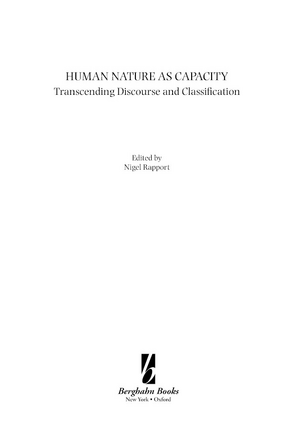 Cover image for Human nature as capacity: transcending discourse and classification