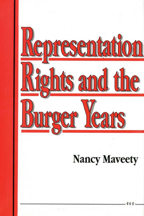 Cover image for Representation Rights and the Burger Years