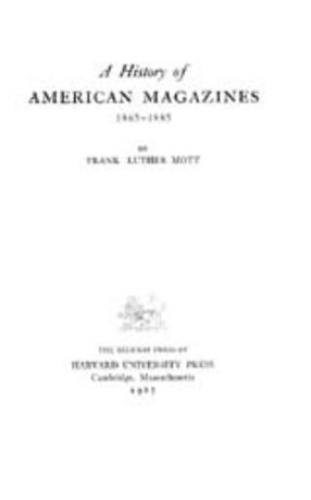 Cover image for A history of American magazines, 1741-1930, Vol. 3