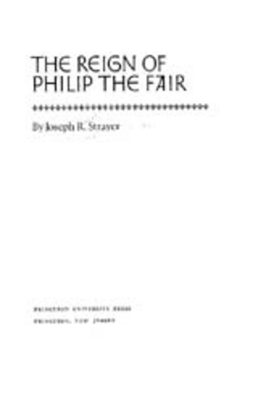 Cover image for The reign of Philip the Fair