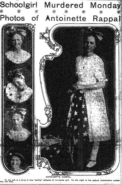 Antoinette Rappel. Photos from the Memphis News Scimitar, May 3, 1917, p. 1.