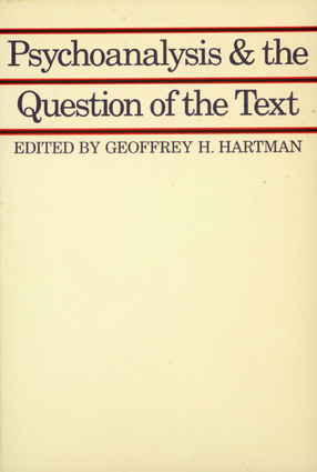 Cover image for Psychoanalysis and the question of the text