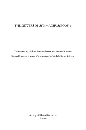 Cover image for The letters of Symmachus