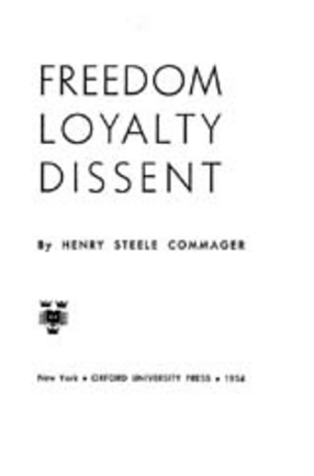 Cover image for Freedom, loyalty, dissent