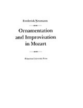 Cover image for Ornamentation and improvisation in Mozart